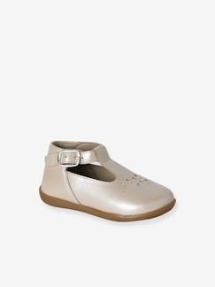-Salomés schoenen voor babymeisjes, leer, met gesp