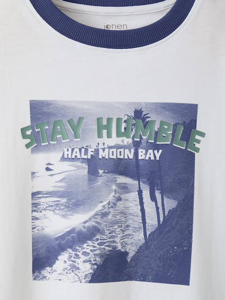 T-shirt met korte mouwen met fotoprint wit - vertbaudet enfant 
