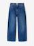 Wijde broek denim voor meisjes denimgrijs+lichtblauw+middenblauw - vertbaudet enfant 