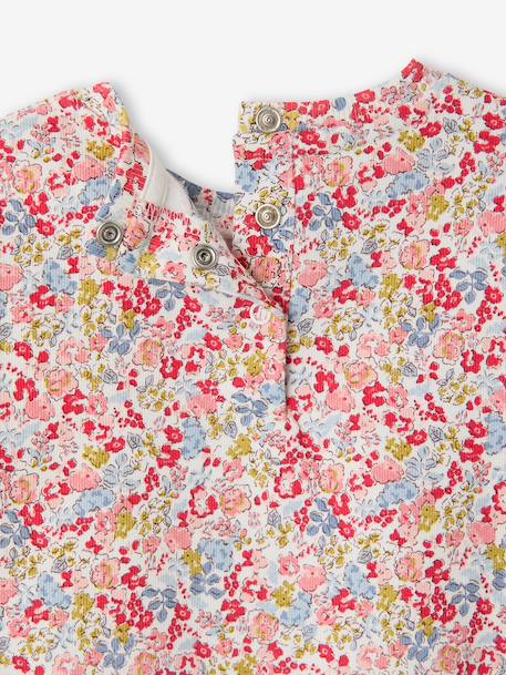 Bloemige bedrukte baby sweater meerkleurig - vertbaudet enfant 