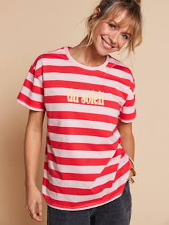 -T-shirt met strepen "du soleil"