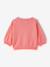 Basic gebreid babyvest met geborduurd hartje koraal+wit - vertbaudet enfant 