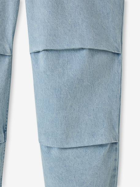 Parachute broek van denim gebleekt denim - vertbaudet enfant 