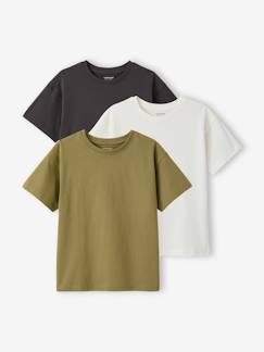 -Set van 3 effen Basics jongensshirts
