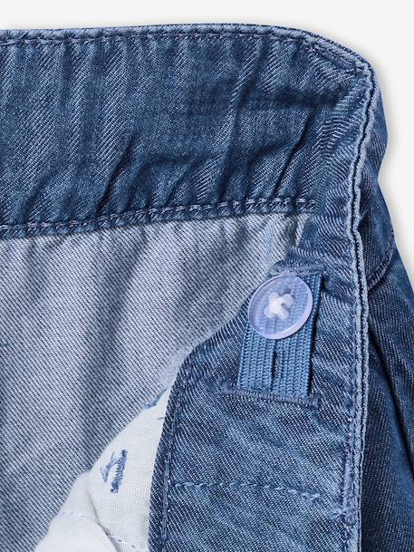 Meisjesset short top in lichte denim middenblauw - vertbaudet enfant 