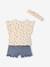 Babyset voor meisjes T-shirt short heupband leiblauw - vertbaudet enfant 