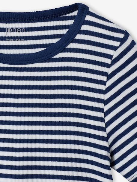 Set van 3 geribbelde t-shirt ecru - vertbaudet enfant 