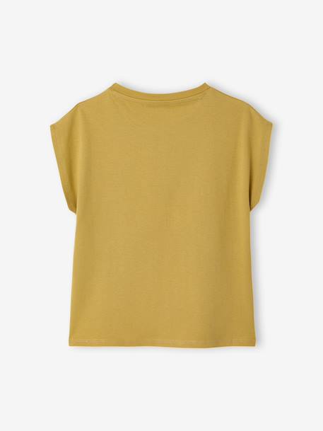 T-shirt meisjes biologisch katoen olijf - vertbaudet enfant 