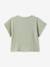 Blouse met korte mouwen amandelgroen+wit, bedrukt - vertbaudet enfant 
