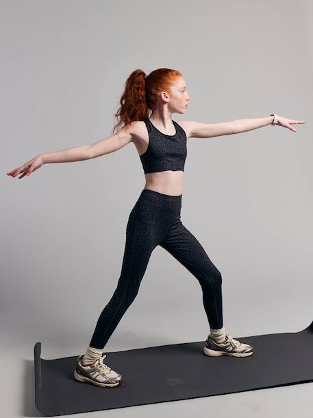 Meisjesset met beha en legging antraciet - vertbaudet enfant 