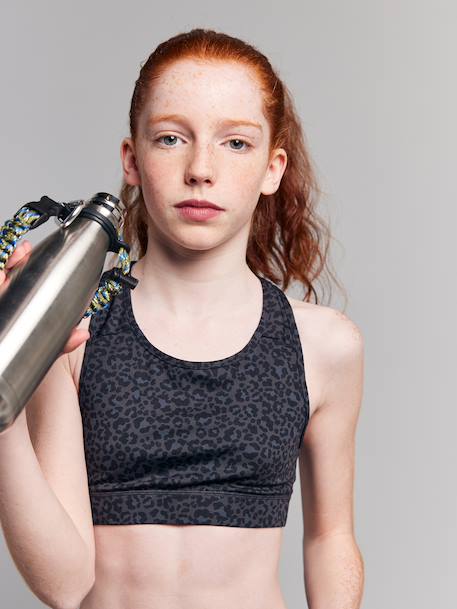 Meisjesset met beha en legging antraciet - vertbaudet enfant 