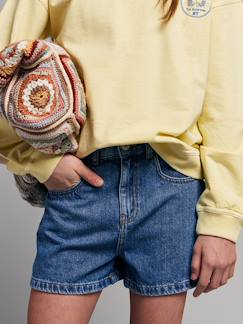 Meisje-Kinder short van katoenen jeans