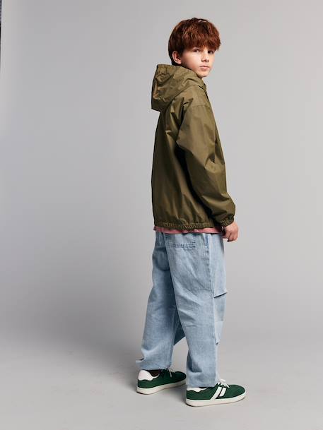 Parachute broek van denim gebleekt denim - vertbaudet enfant 