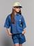 Meisjesset short top in lichte denim middenblauw - vertbaudet enfant 
