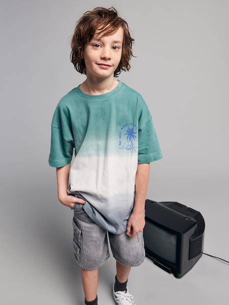 T-shirt jongens korte mouwen lichtblauw - vertbaudet enfant 