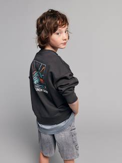 -Sweater voor jongens met ronde oversized kraag