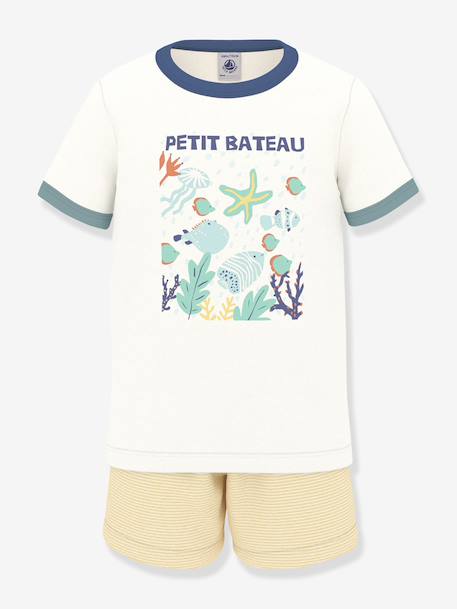 Pyjama short jongens wit - vertbaudet enfant 