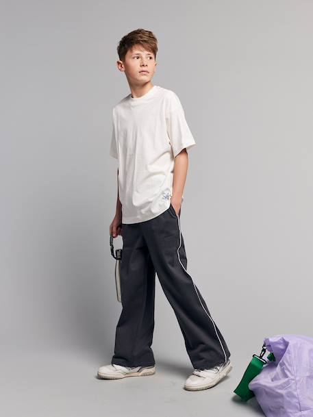 Set van 2 T-shirt met korte mouwen grijsblauw - vertbaudet enfant 