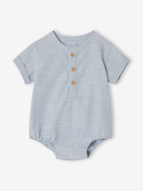 Body baby jongen korte mouwen hemelsblauw - vertbaudet enfant 