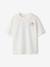 T-shirt met motief voor/achter, gewassen effect JONEN blauwgroen+ecru - vertbaudet enfant 