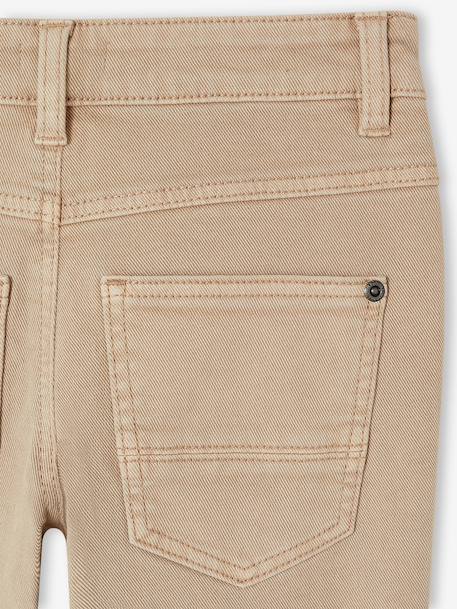Gekleurde slim fit MorphologiK MEDIUM jongens beige+klei+nachtblauw+petrolblauw+roest+terracottategel+zwart - vertbaudet enfant 