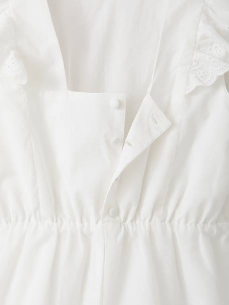 Geborduurde combishort van katoen wit - vertbaudet enfant 