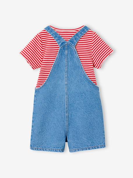 Set met salopet en shirt middenblauw - vertbaudet enfant 