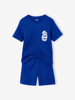 -Geribbelde pyjamashort voor jongens