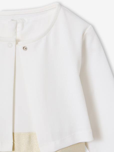 Set met skaterjurk bolero en haarband saliegroen+wit - vertbaudet enfant 