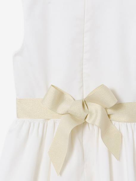 Set met skaterjurk bolero en haarband saliegroen+wit - vertbaudet enfant 