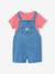 Set met salopet en shirt middenblauw - vertbaudet enfant 