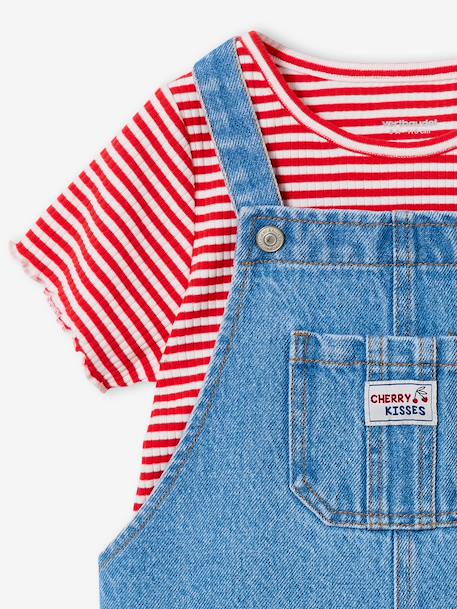 Set met salopet en shirt middenblauw - vertbaudet enfant 