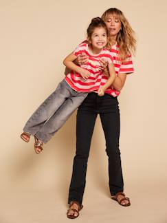 Meisje-T-shirt, souspull-T-shirt met korte mouwen voor meisjes - familiecollectie