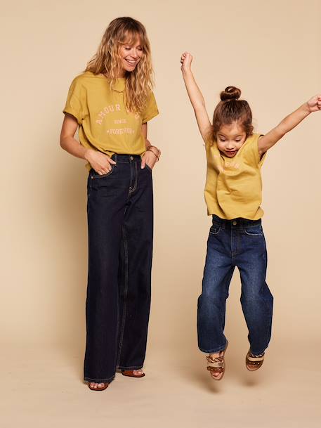 T-shirt meisjes biologisch katoen olijf - vertbaudet enfant 