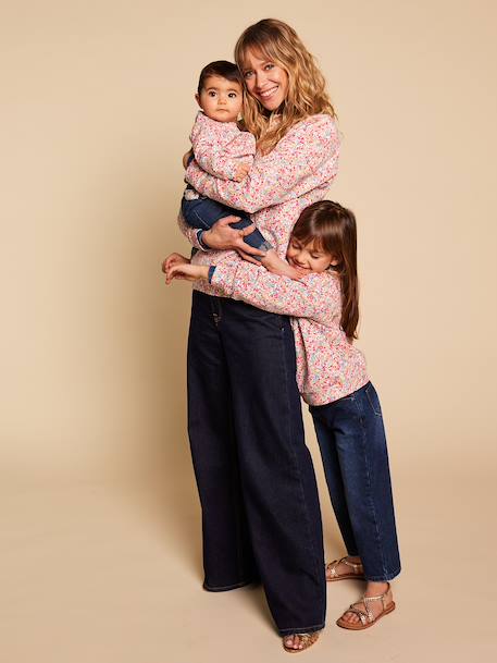 Bloemige bedrukte baby sweater meerkleurig - vertbaudet enfant 