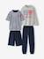 Set van 2 korte en lange pyjama's marineblauw - vertbaudet enfant 