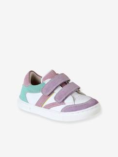-Leren baskets met klittenband voor baby's