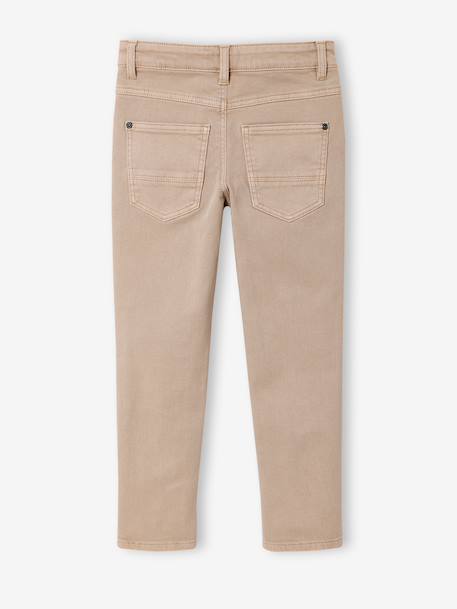 Gekleurde slim fit MorphologiK MEDIUM jongens beige+klei+nachtblauw+petrolblauw+roest+terracottategel+zwart - vertbaudet enfant 