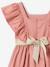 Nette jurk met gouden riem rouge+wit - vertbaudet enfant 