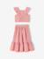Ceremonie-set blouse en rok met volant voor meisjes rouge+saliegroen - vertbaudet enfant 