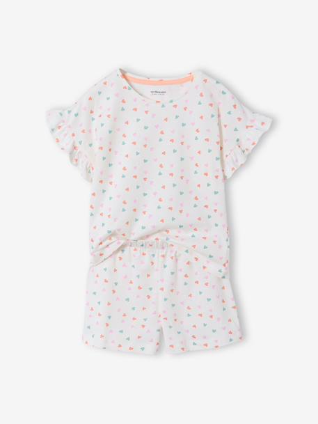 Set van 2 pyjamashorty's met hartjes ecru - vertbaudet enfant 