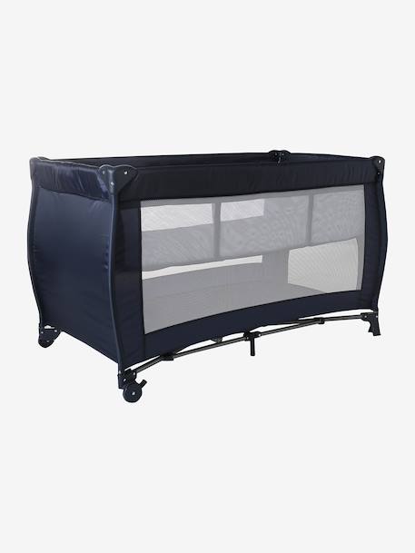 Opvouwbaar babybed 2 hoogtes van ligging antraciet+marineblauw - vertbaudet enfant 
