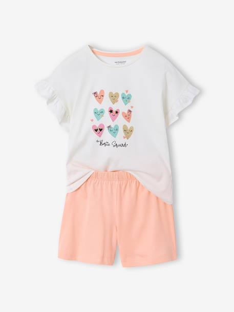 Set van 2 pyjamashorty's met hartjes ecru - vertbaudet enfant 