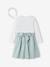 Set met skaterjurk bolero en haarband saliegroen+wit - vertbaudet enfant 