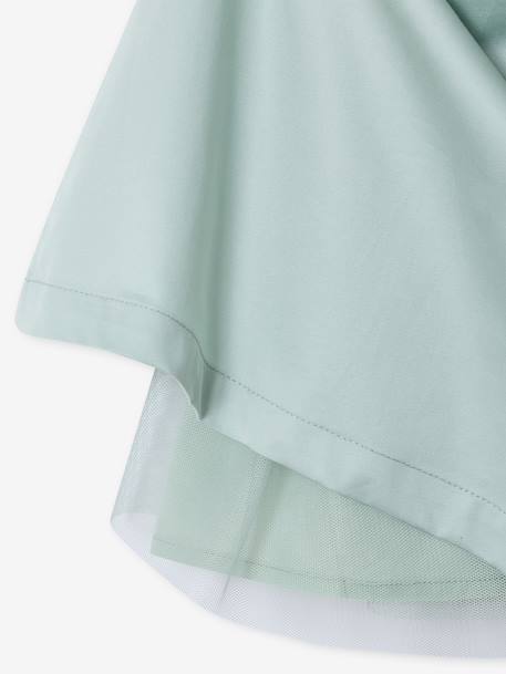 Set met skaterjurk bolero en haarband saliegroen+wit - vertbaudet enfant 
