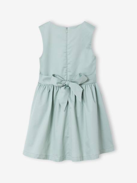 Set met skaterjurk bolero en haarband saliegroen+wit - vertbaudet enfant 
