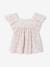 Set short hemdje van katoengaas rouge+saliegroen - vertbaudet enfant 
