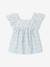 Set short hemdje van katoengaas rouge+saliegroen - vertbaudet enfant 