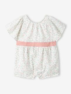 -Bloemige combishort voor babymeisjes