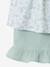 Set short hemdje van katoengaas rouge+saliegroen - vertbaudet enfant 